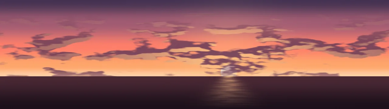 Coral Sunset Sky dual monitor wallpaper, 7680 × 2160