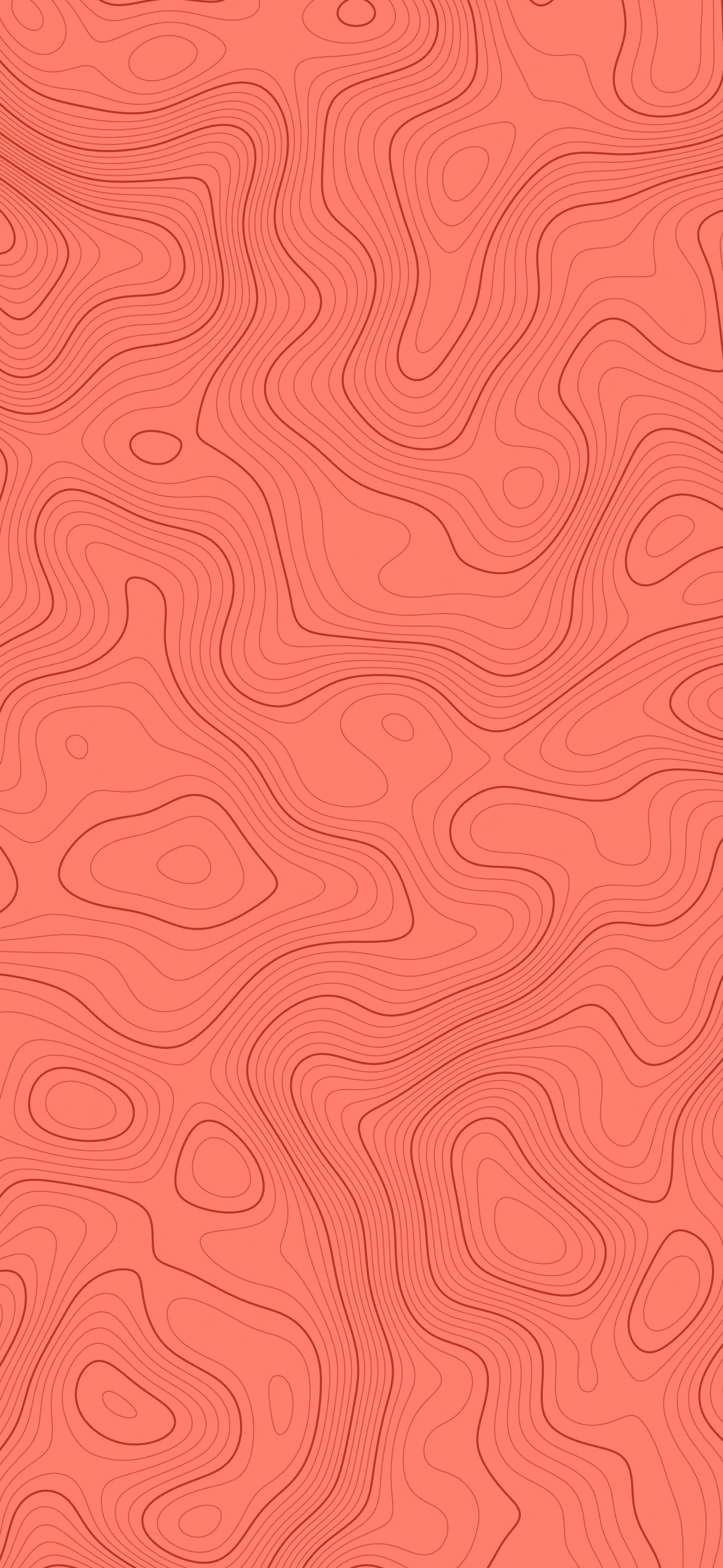 Coral Topographic Line wallpaper for iPhone and Android