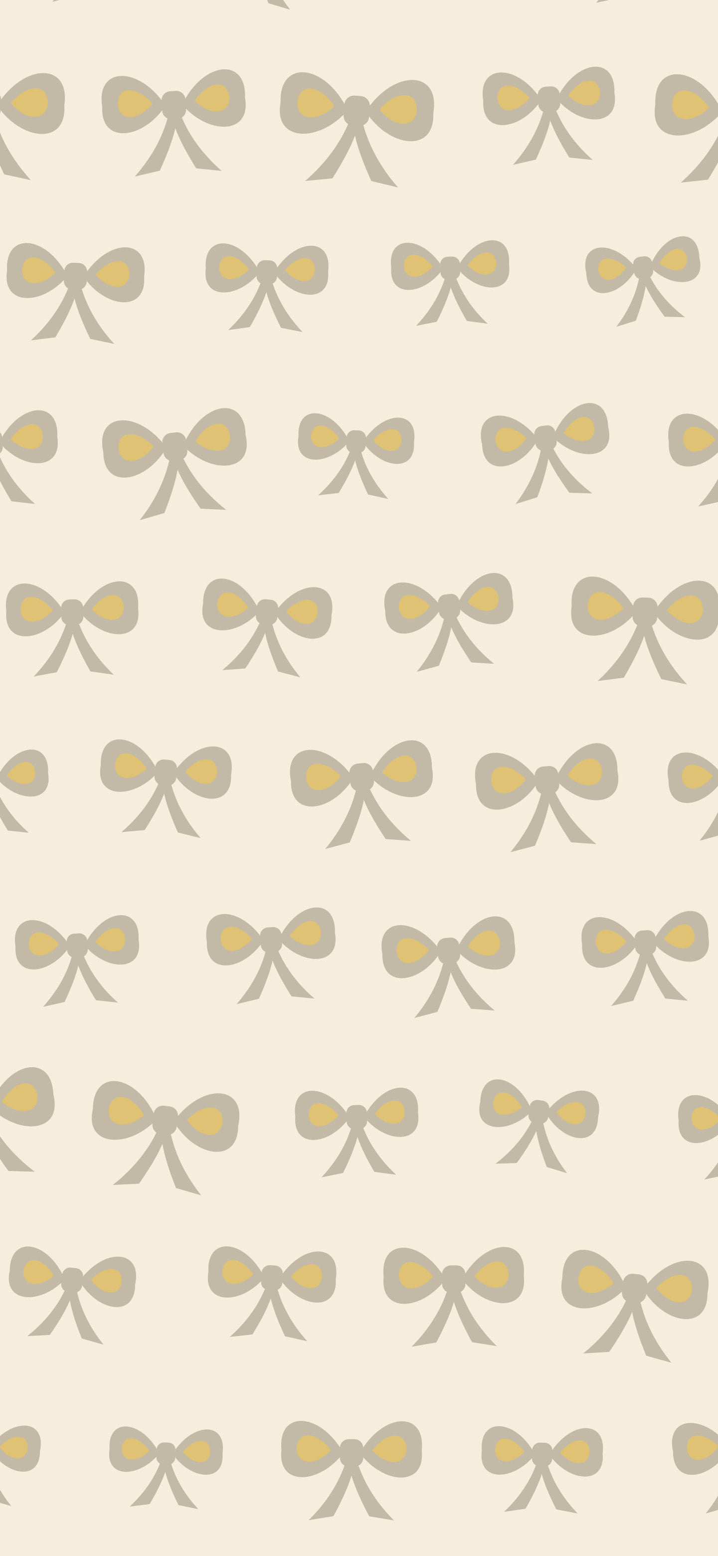 Cream Bow Pattern wallpaper for iPhone and Android
