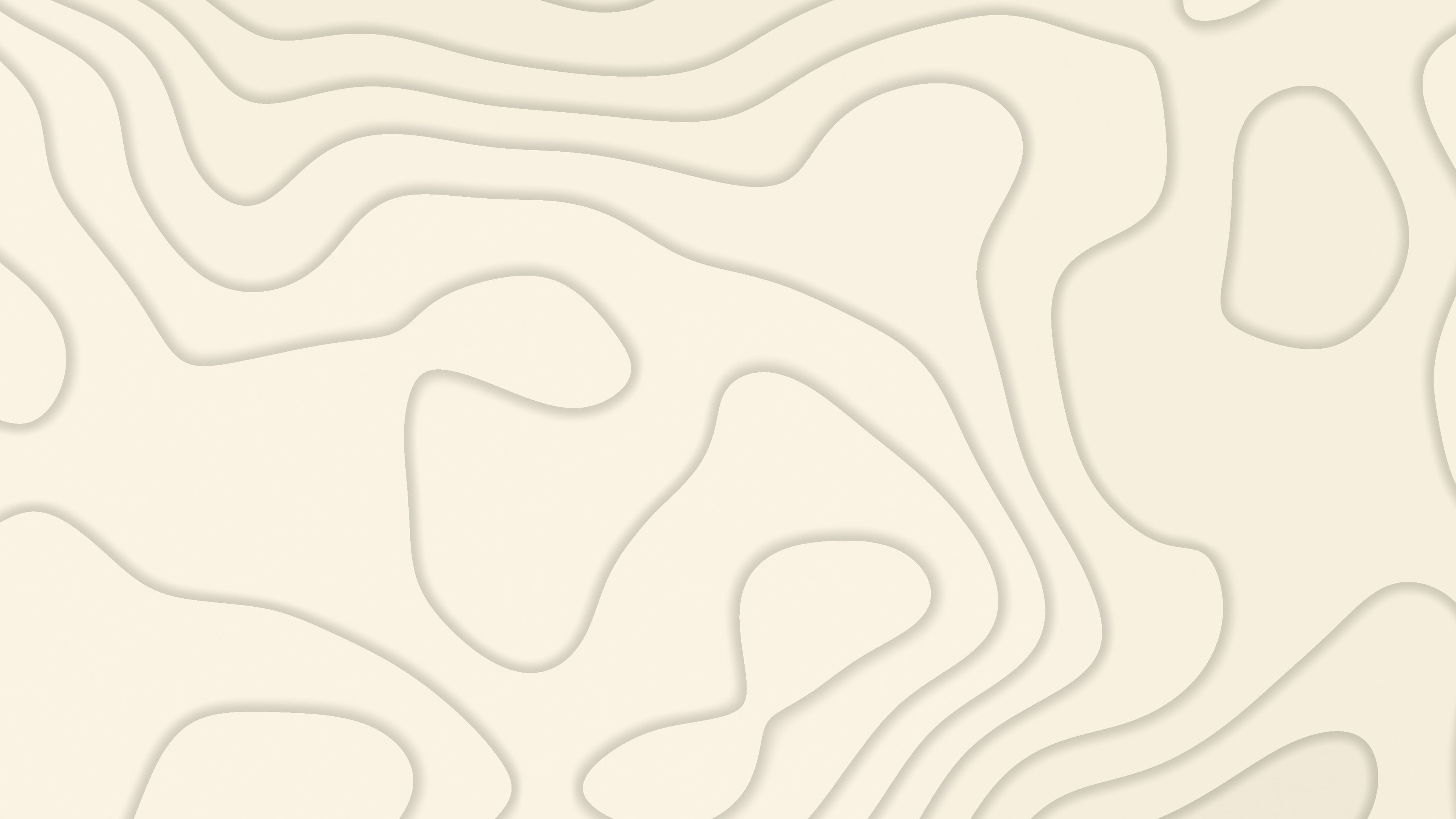 Cream Layered Topographic desktop wallpaper in 4K