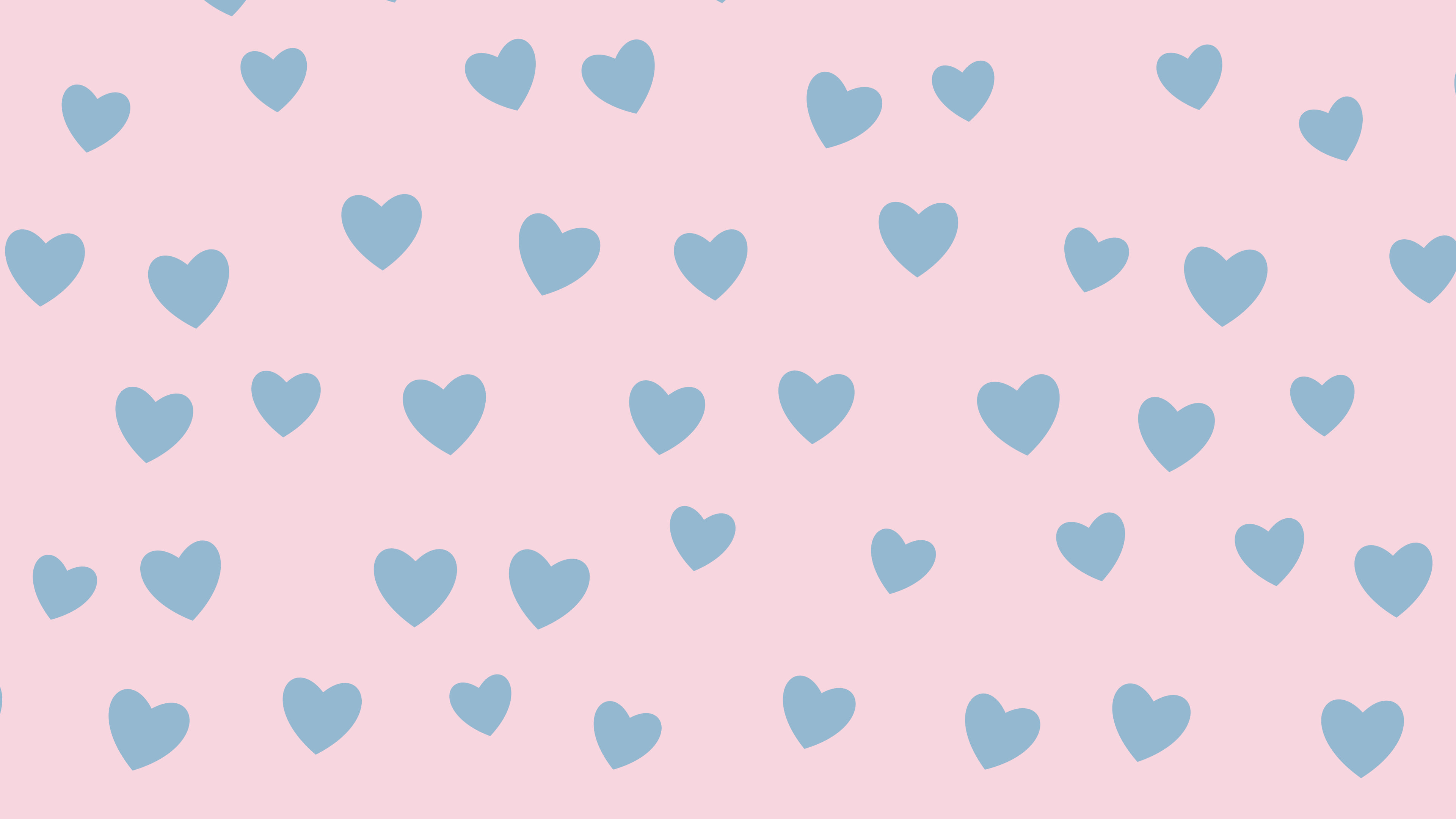 Danish Pastel Heart Pattern desktop wallpaper in 4K