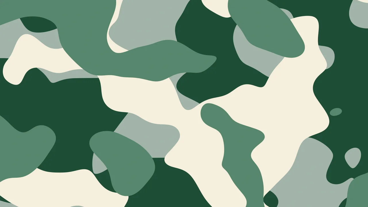 Dark Green and Cream Camo desktop wallpaper in 4K