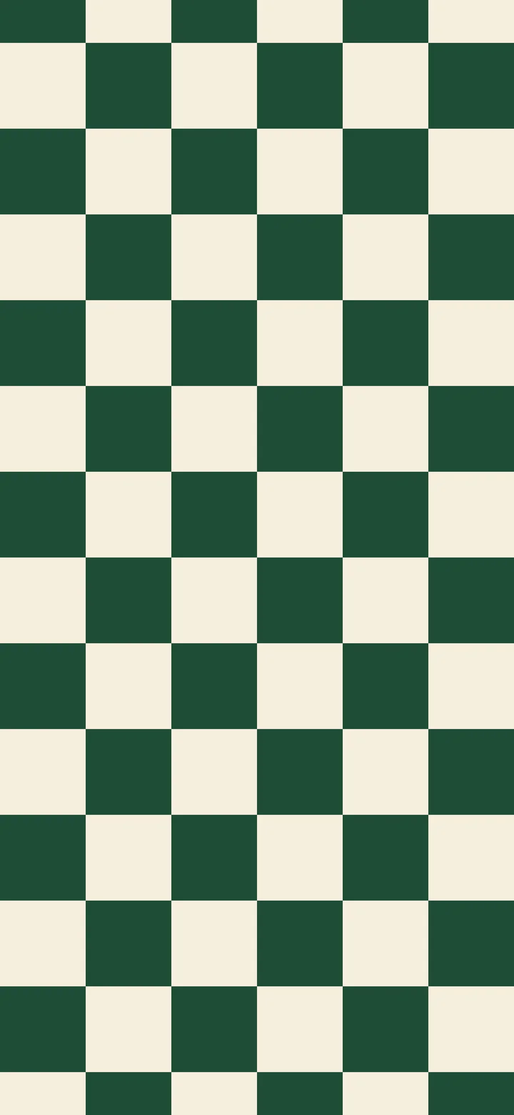 Dark Green and Cream Checkered wallpaper for iPhone and Android