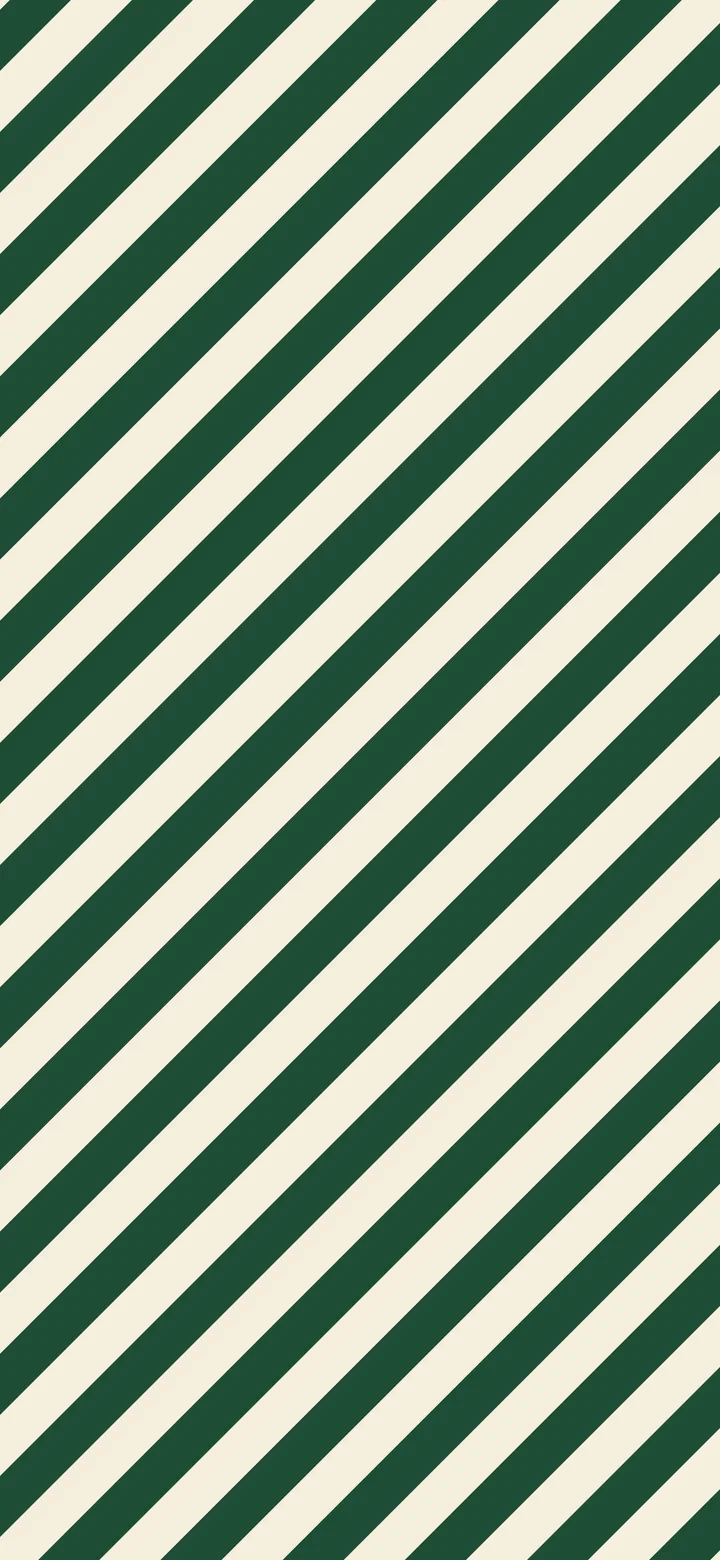 Dark Green and Cream Diagonal Striped wallpaper for iPhone and Android