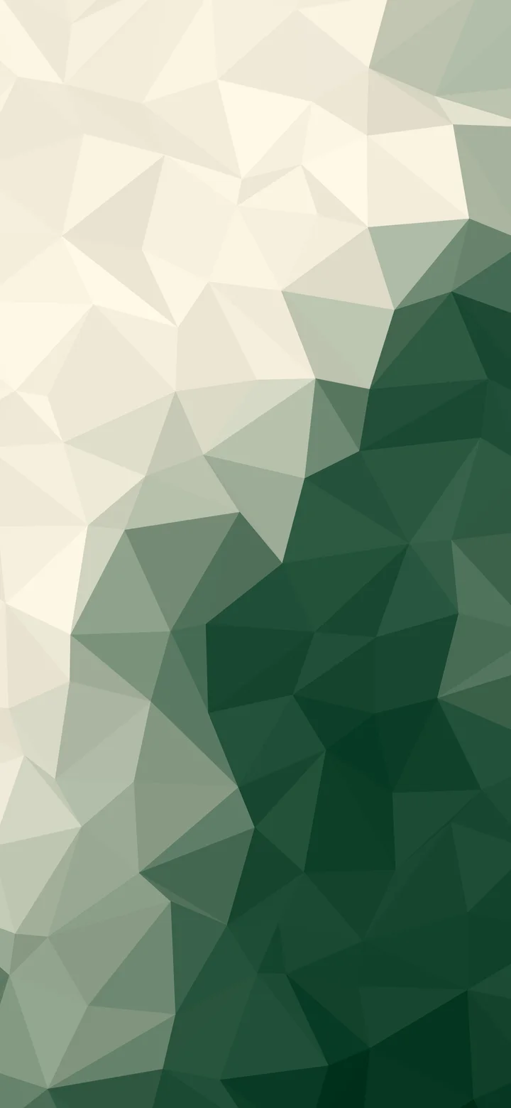 Dark Green and Cream Low Poly wallpaper for iPhone and Android