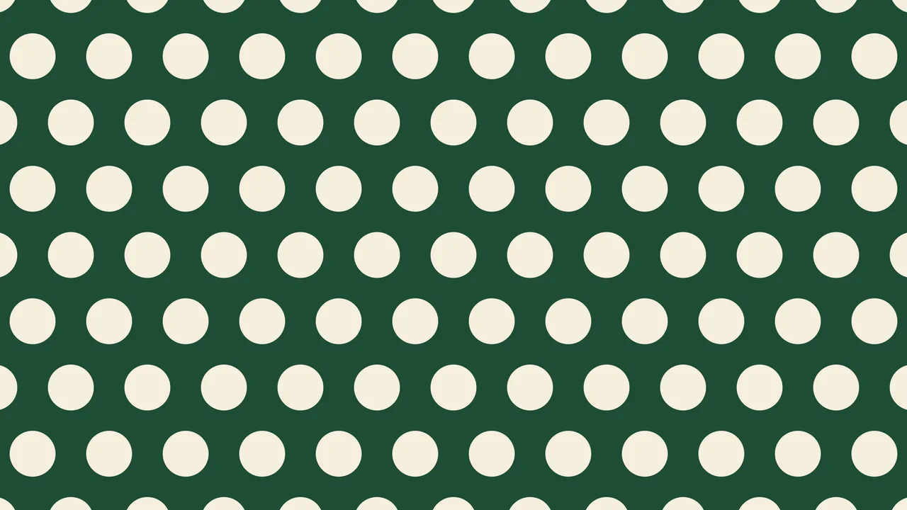 Dark Green and Cream Polka Dot desktop wallpaper in 4K