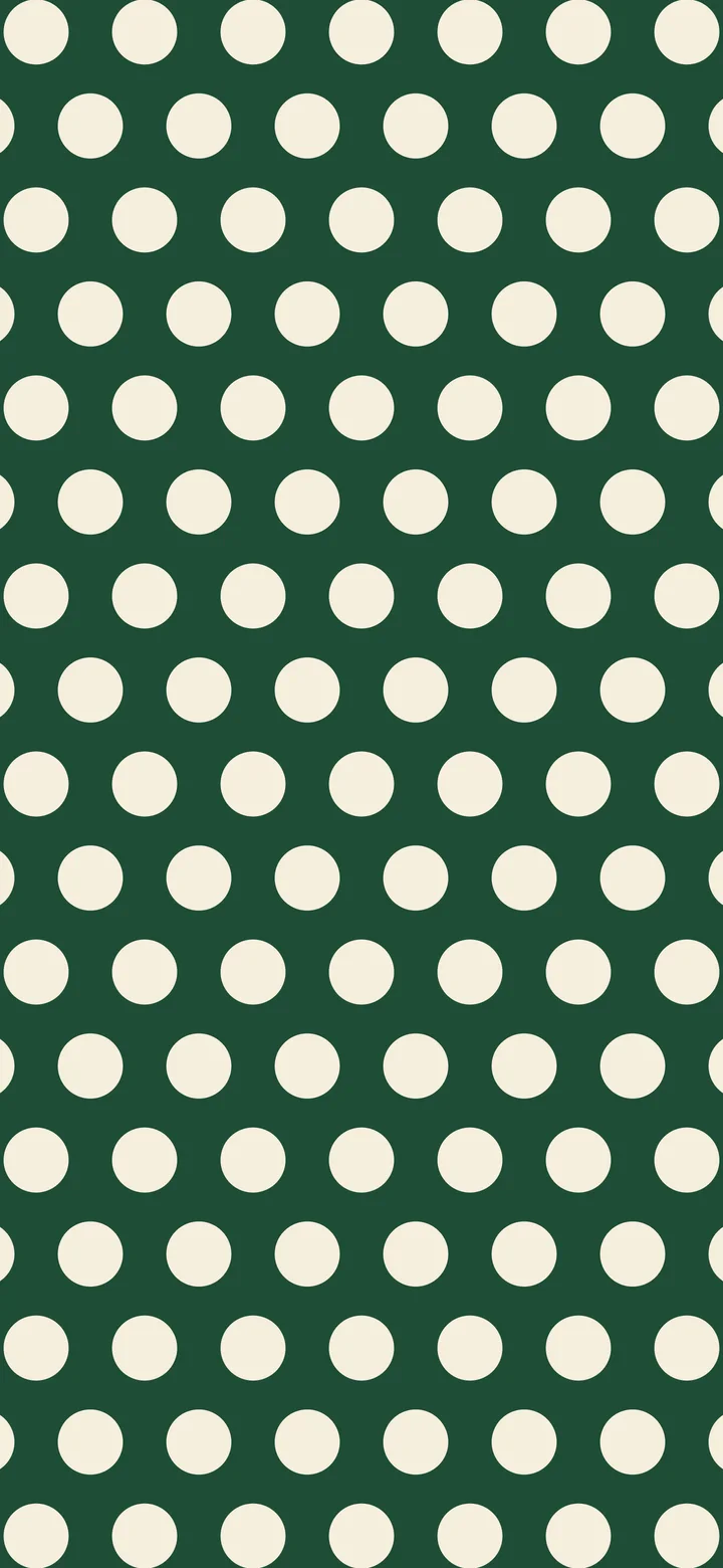 Dark Green and Cream Polka Dot wallpaper for iPhone and Android