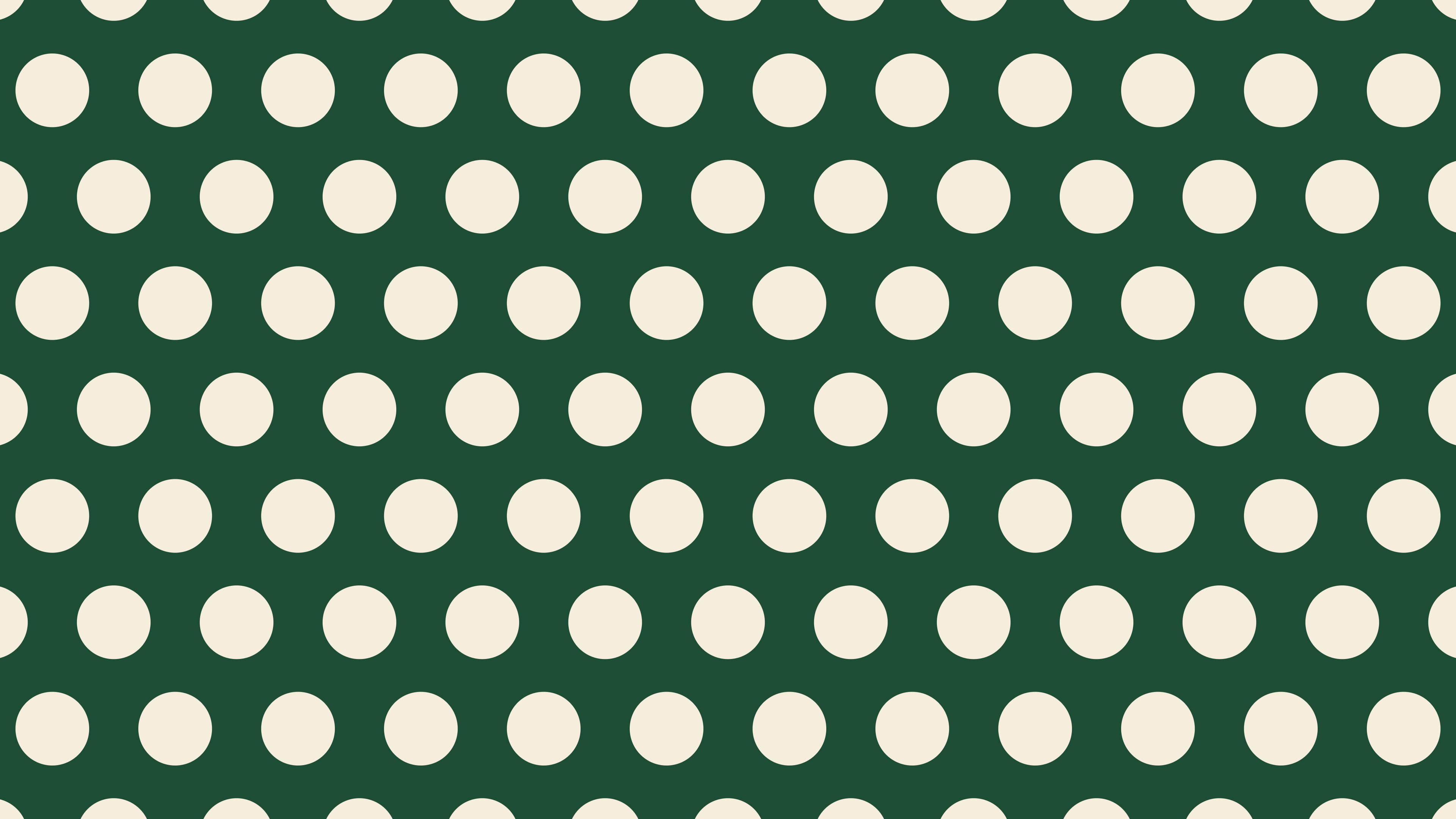 Dark Green and Cream Polka Dot desktop wallpaper in 4K