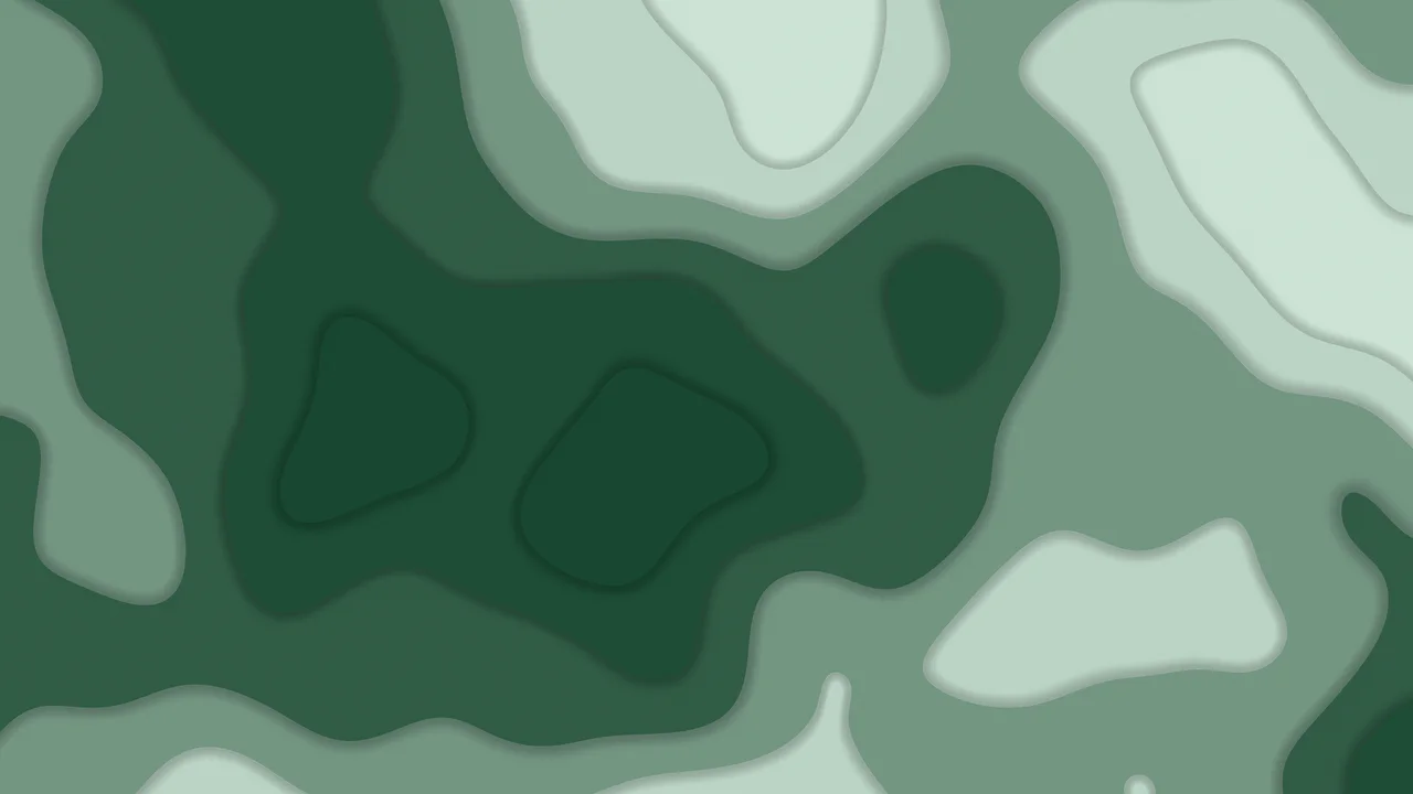 Dark Green and Ivory Layered Topographic desktop wallpaper in 4K