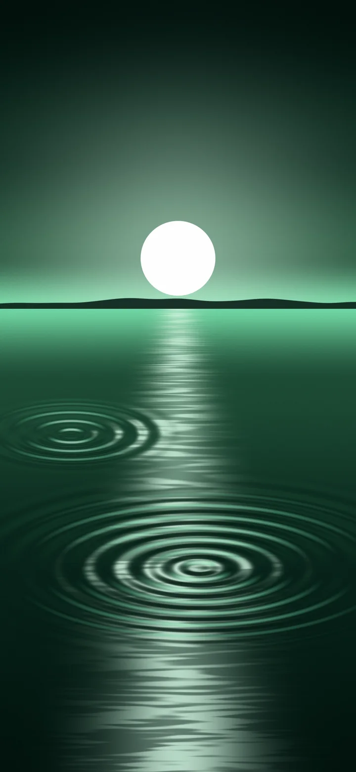 Dark Green Calm Water Ripples wallpaper for iPhone and Android