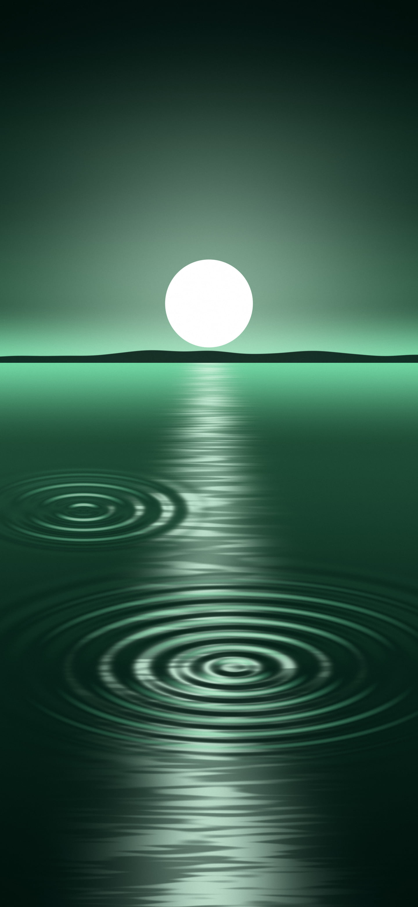 Dark Green Calm Water Ripples wallpaper for iPhone and Android