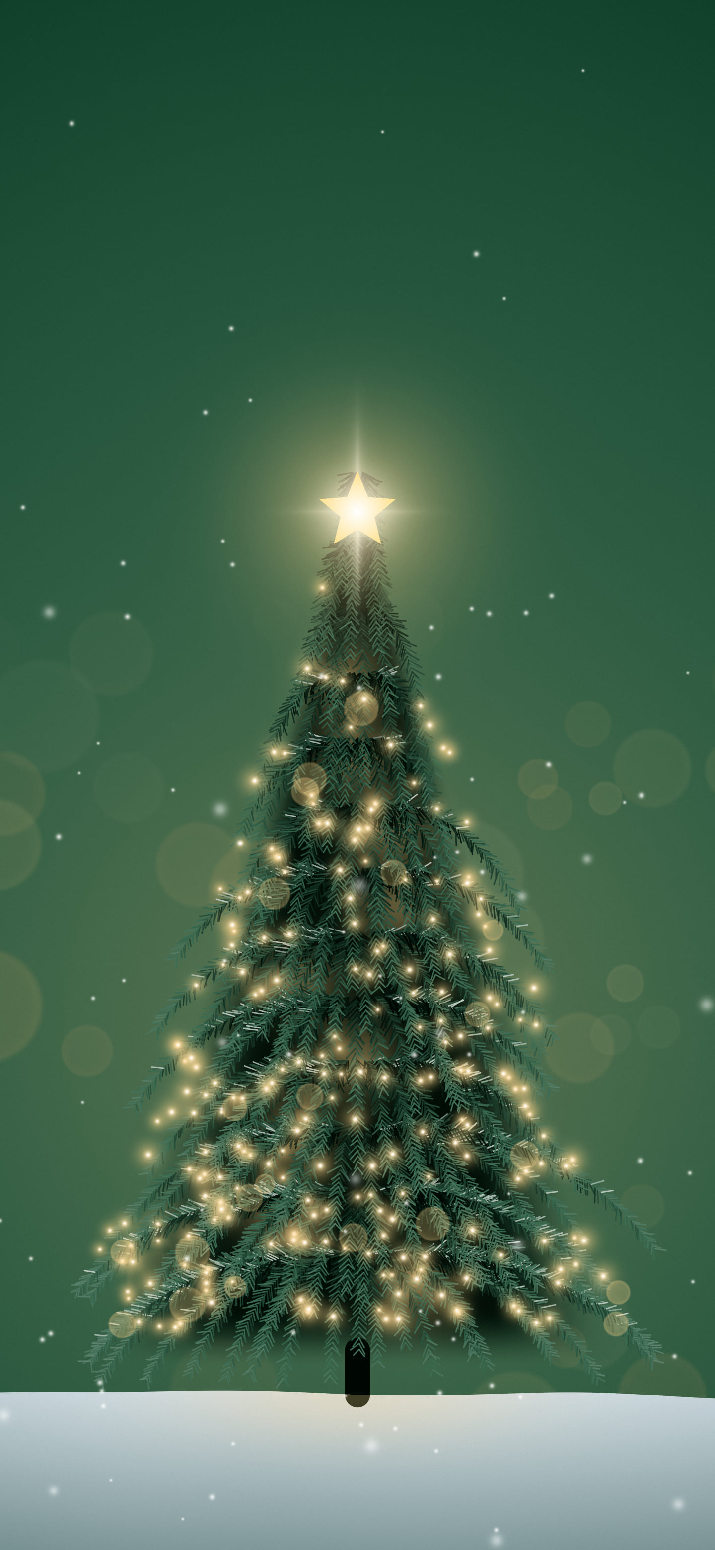 Dark Green Christmas Tree wallpaper for iPhone and Android