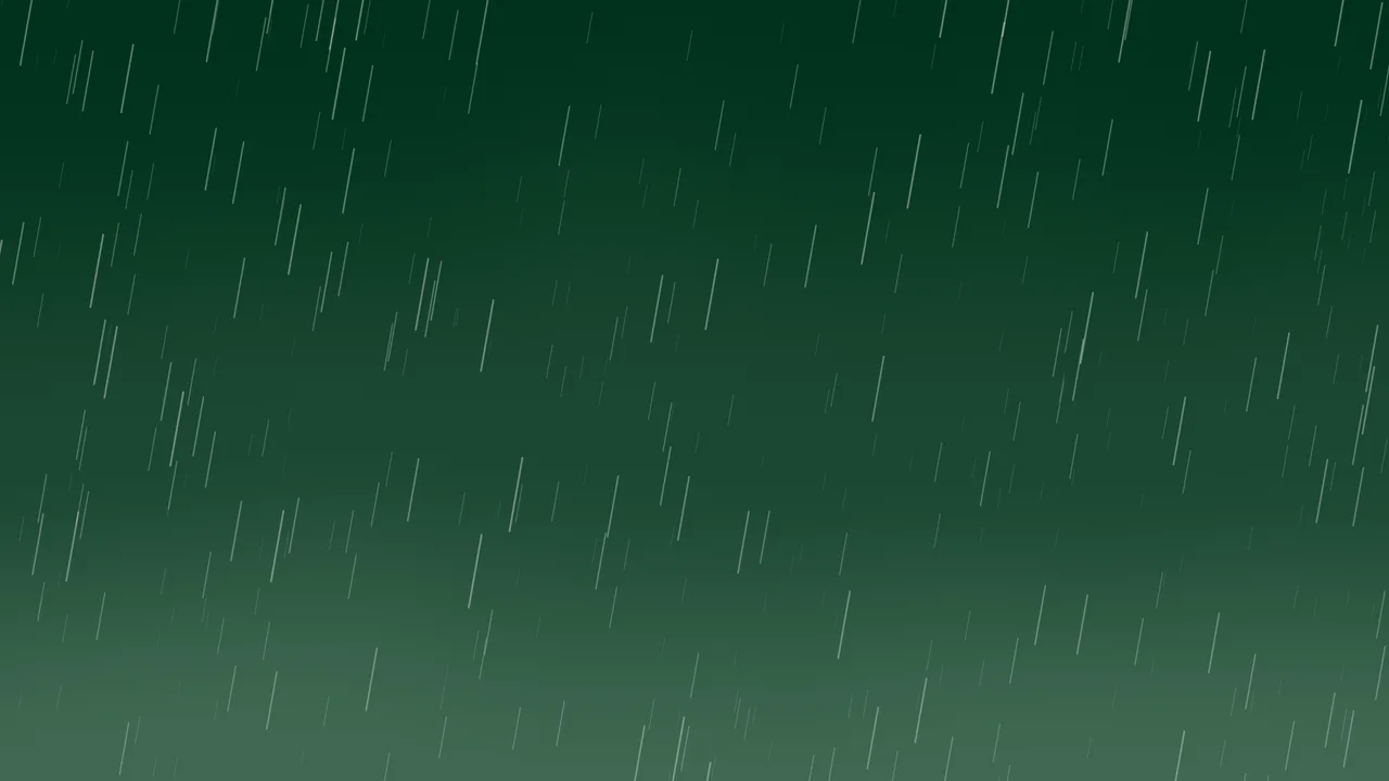 Dark Green Falling Rain desktop wallpaper in 4K
