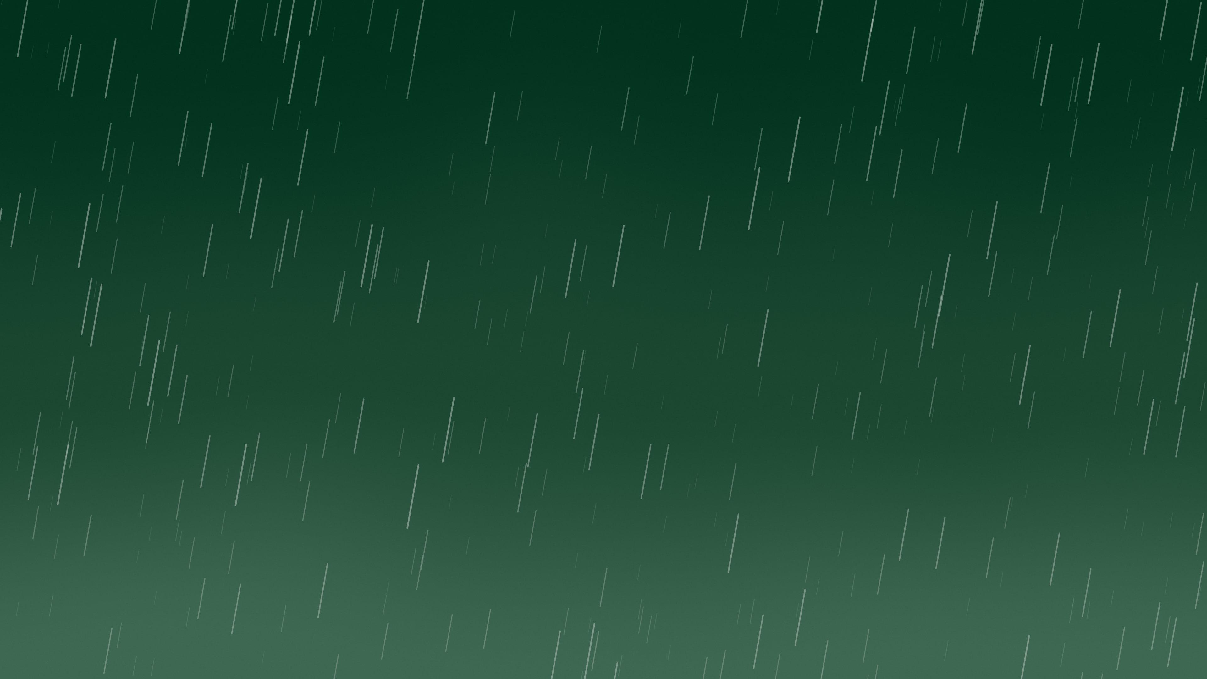 Dark Green Falling Rain desktop wallpaper in 4K