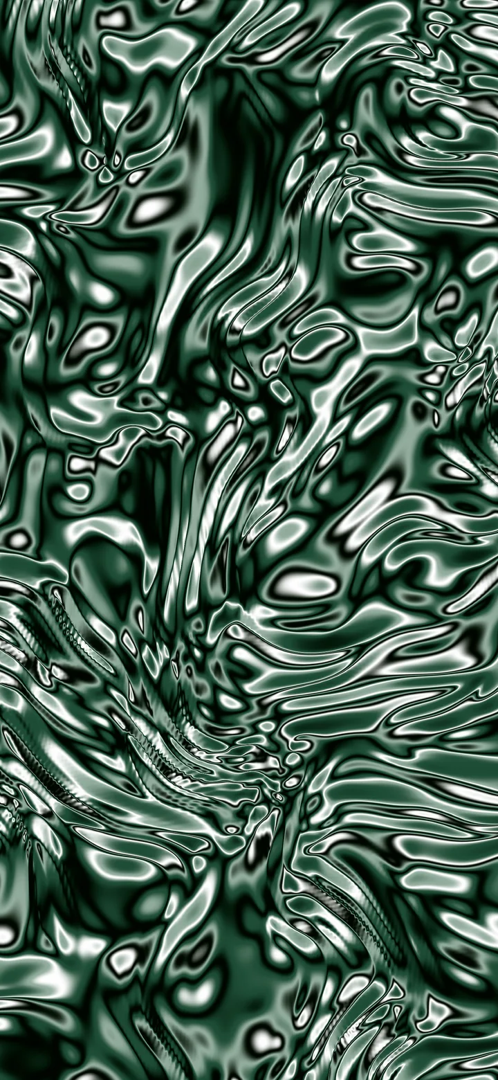 Dark Green Liquid Chrome wallpaper for iPhone and Android