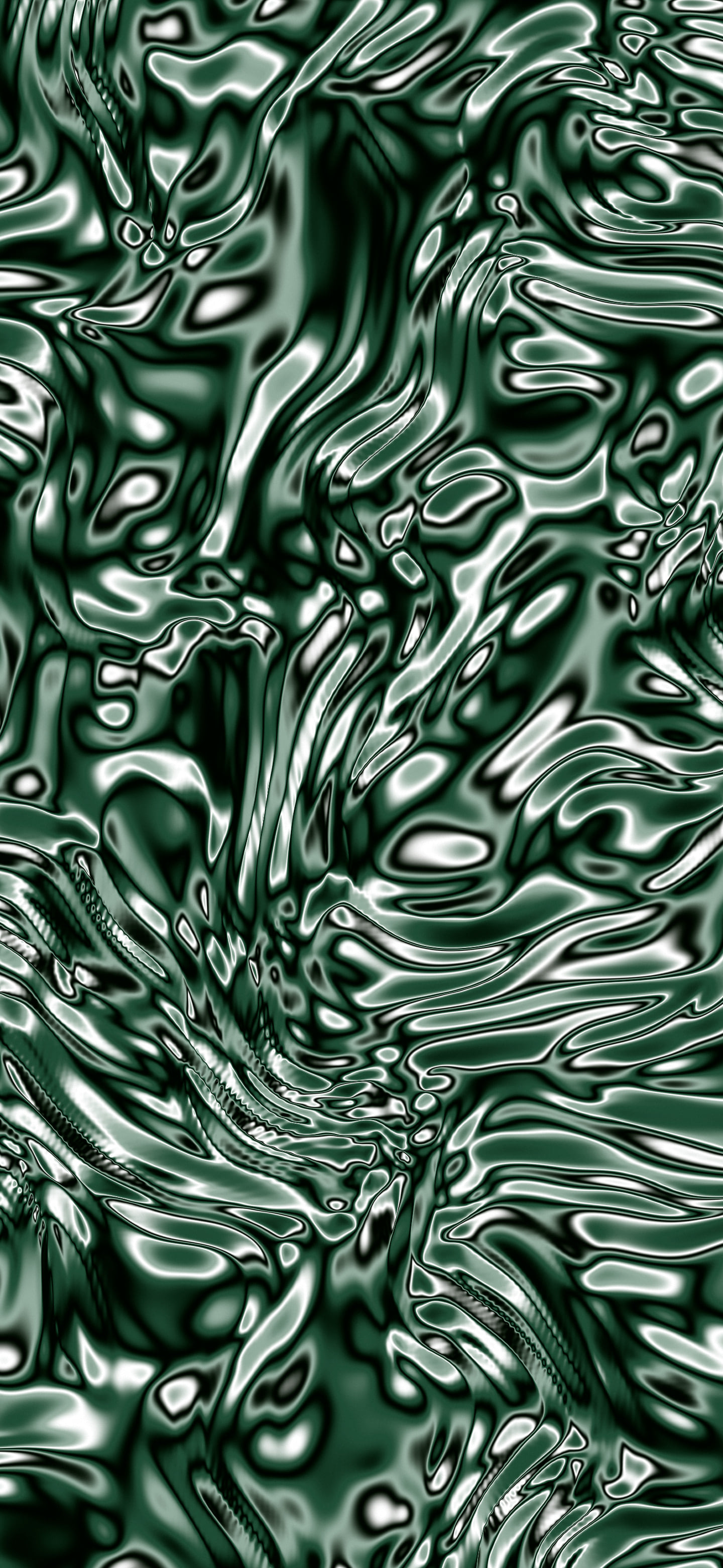 Dark Green Liquid Chrome wallpaper for iPhone and Android