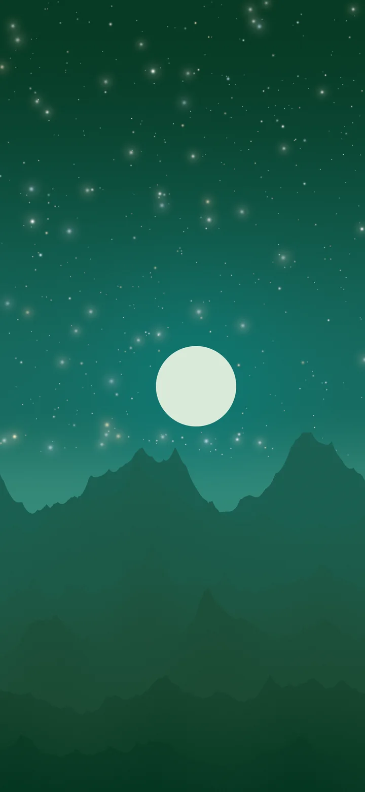 Dark Green Minimalist Mountain Landscape wallpaper for iPhone and Android