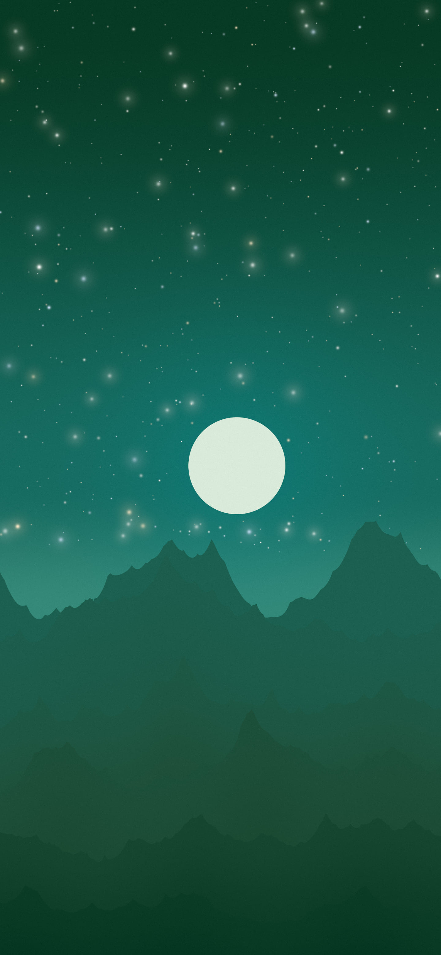 Dark Green Minimalist Mountain Landscape wallpaper for iPhone and Android