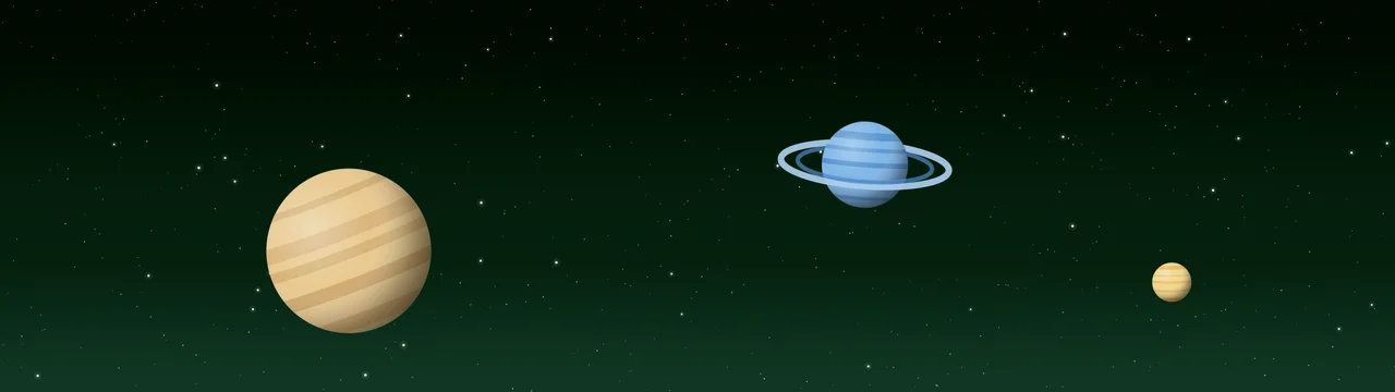 Dark Green Planets dual monitor wallpaper, 7680 × 2160