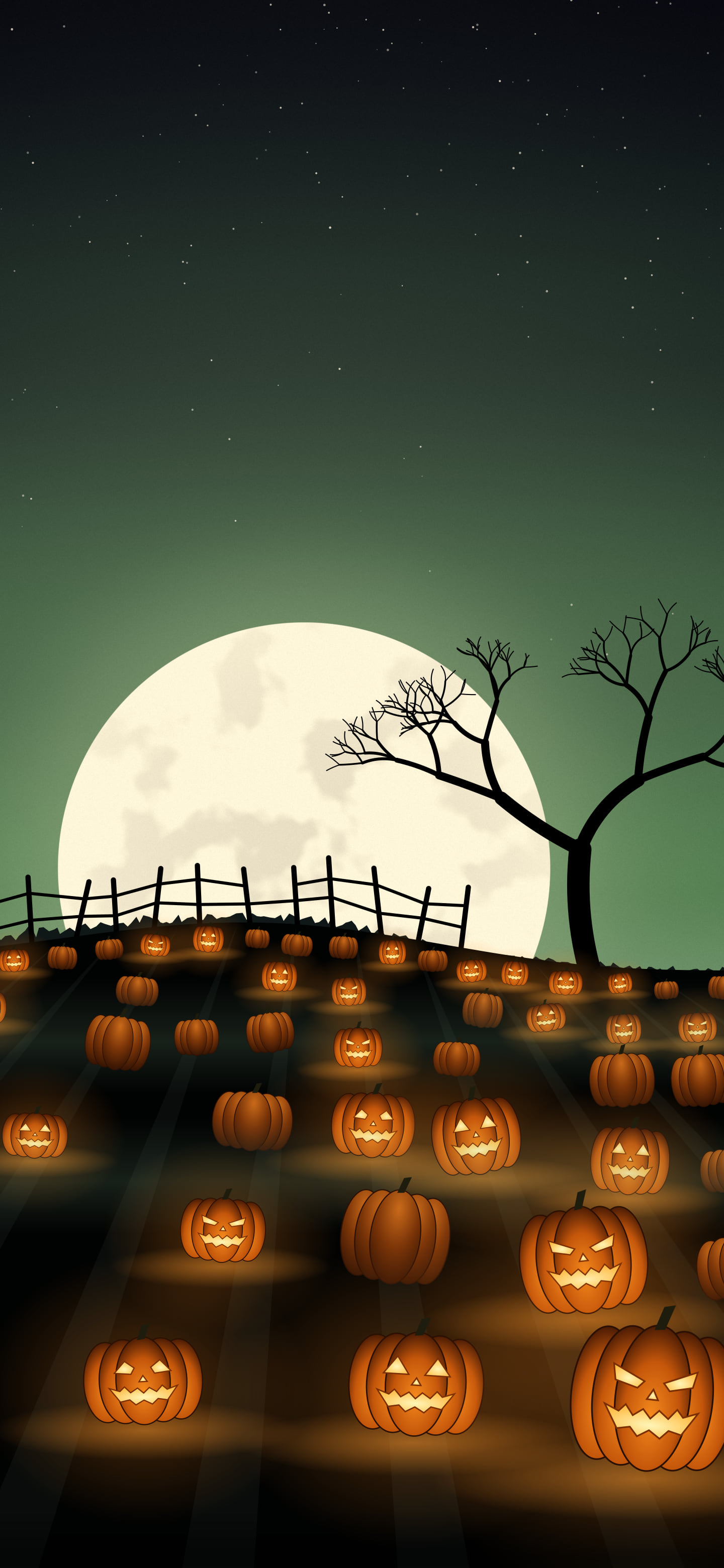 Dark Green Pumpkin Patch wallpaper for iPhone and Android