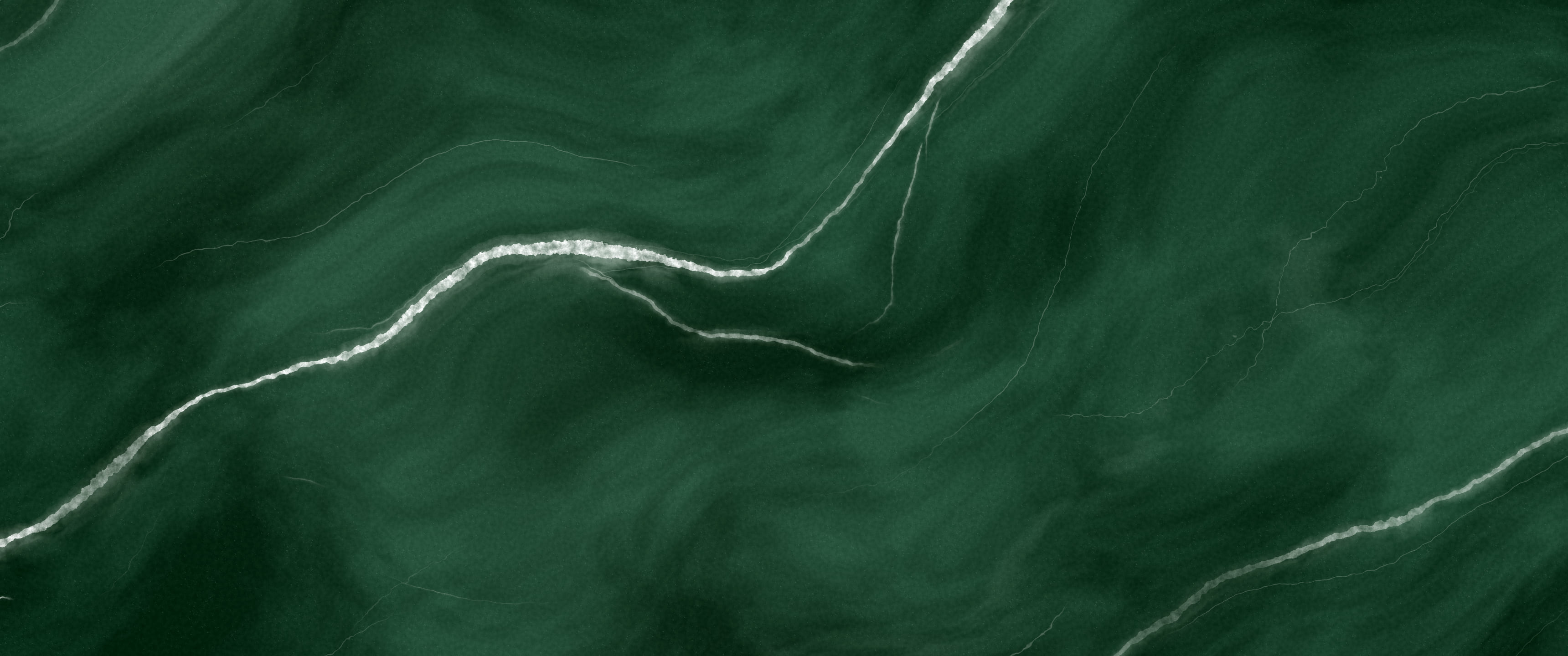 Dark Green Veined Marble ultrawide wallpaper, 3440 × 1440