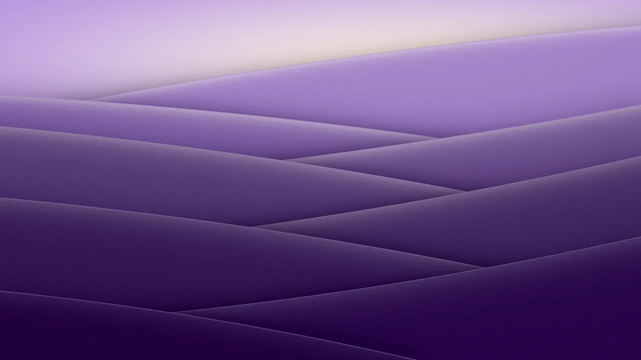 Dark Purple 3D Paper Cut Abstract Arcs desktop wallpaper in 4K