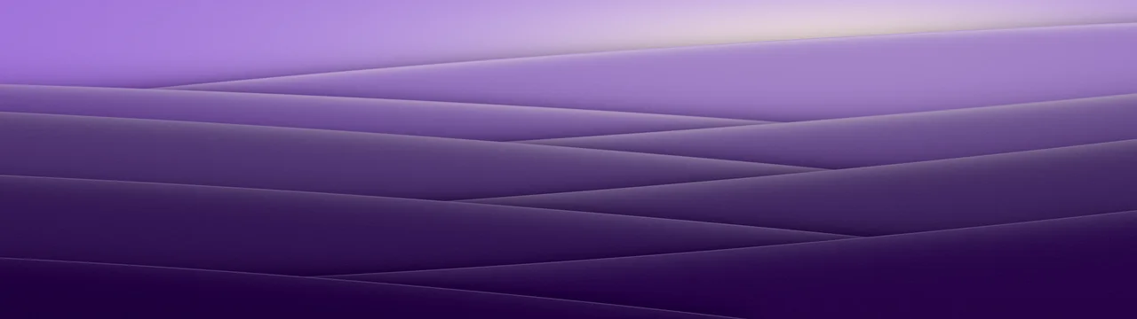 Dark Purple 3D Paper Cut Abstract Arcs dual monitor wallpaper, 7680 × 2160