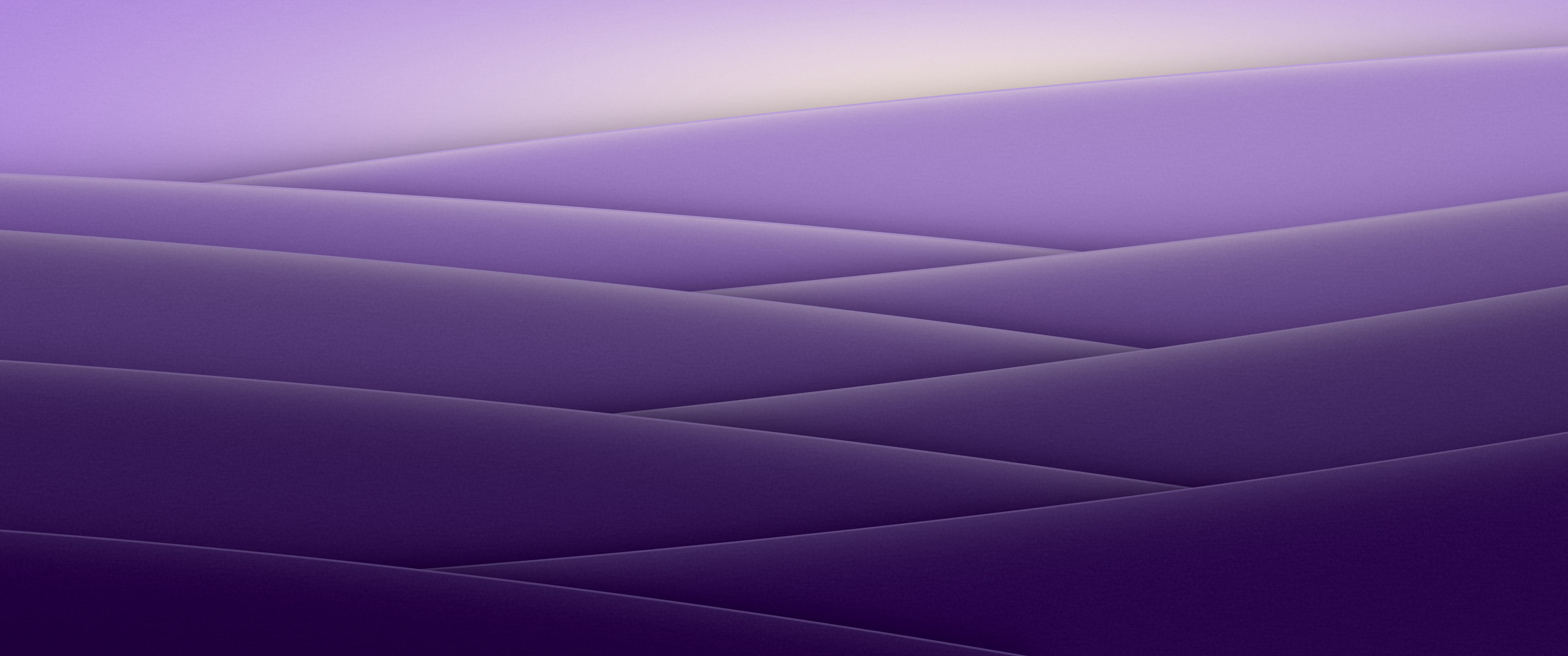 Dark Purple 3D Paper Cut Abstract Arcs ultrawide wallpaper, 3440 × 1440