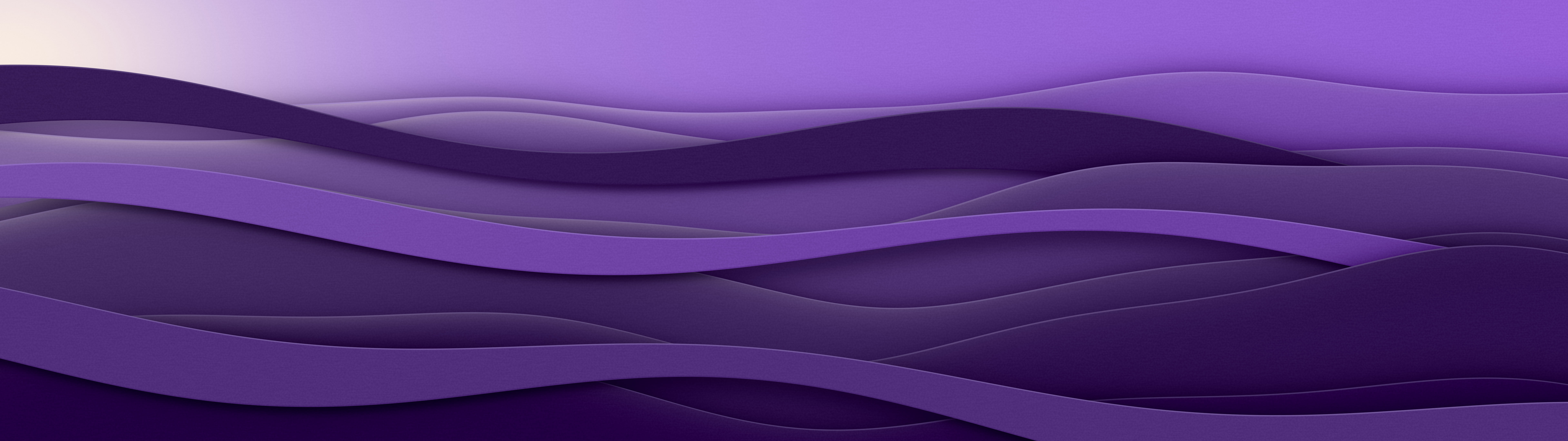 Dark Purple 3D Paper Cut Abstract Currents dual monitor wallpaper, 7680 × 2160