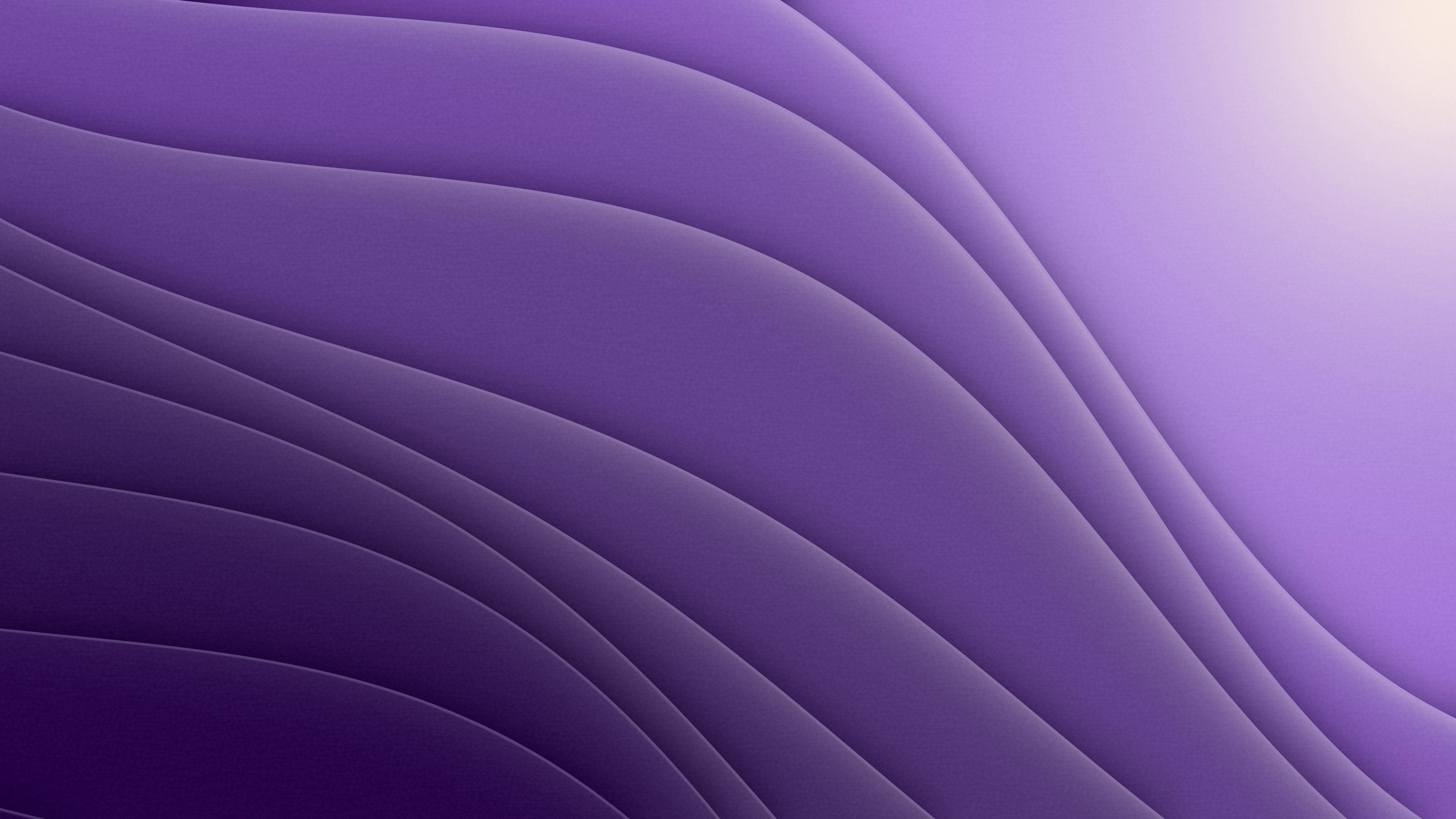 Dark Purple 3D Paper Cut Abstract Curves desktop wallpaper in 4K