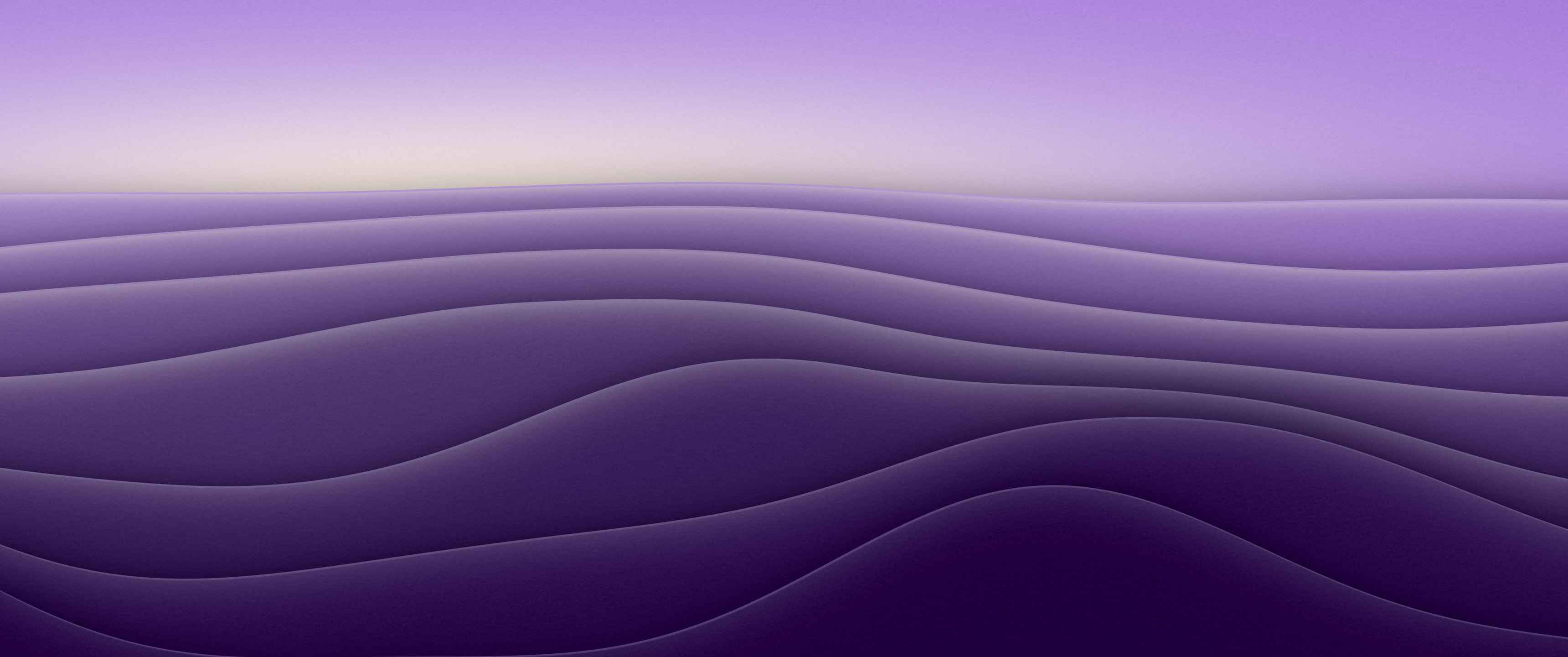 Dark Purple 3D Paper Cut Abstract Layers ultrawide wallpaper, 3440 × 1440