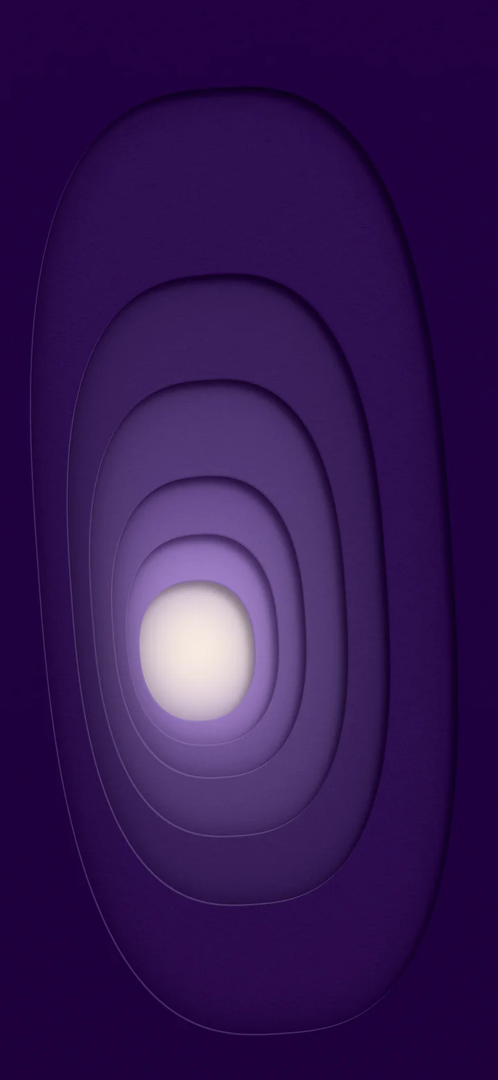 Dark Purple 3D Paper Cut Abstract Rings wallpaper for iPhone and Android