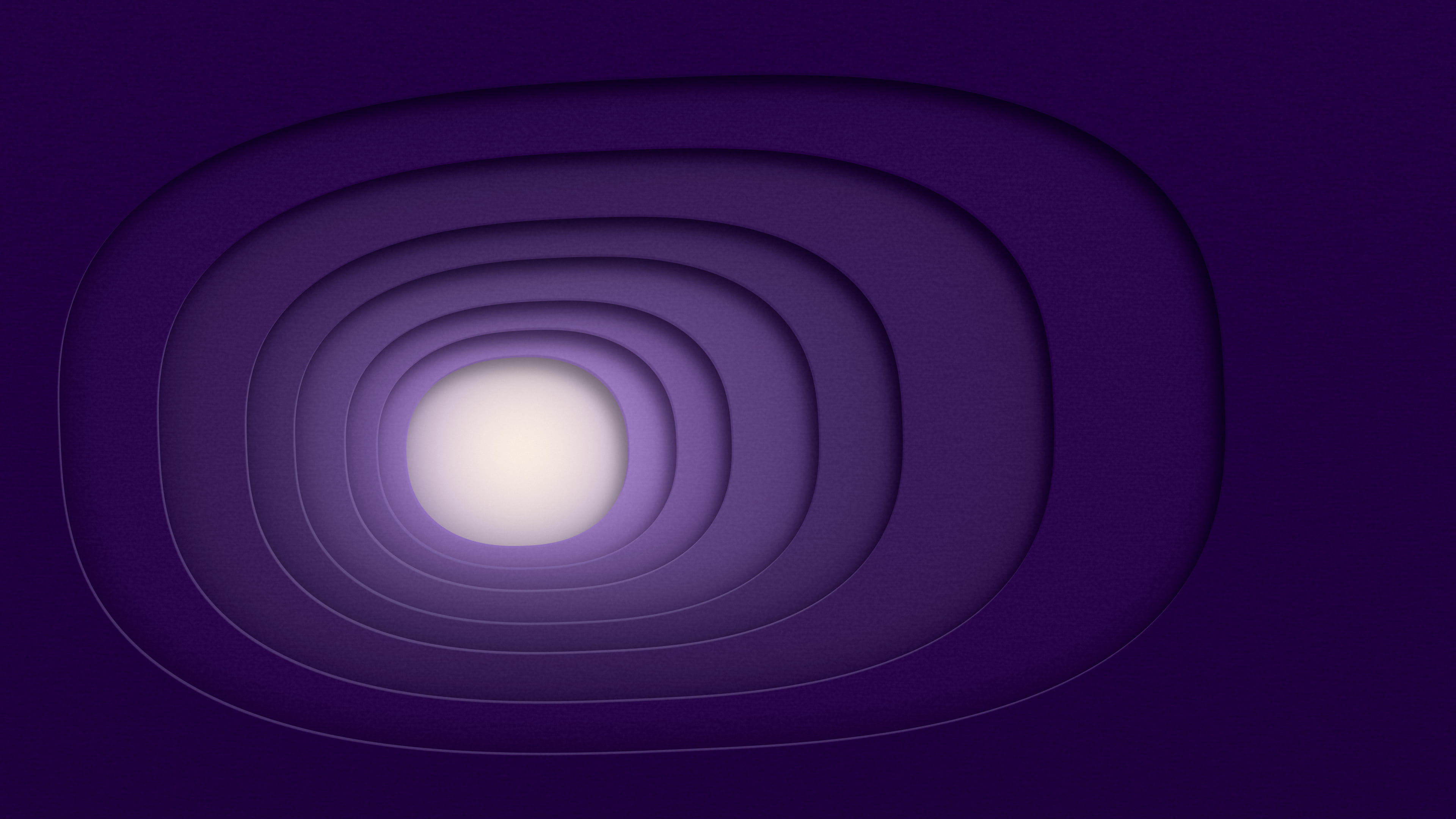 Dark Purple 3D Paper Cut Abstract Rings desktop wallpaper in 4K