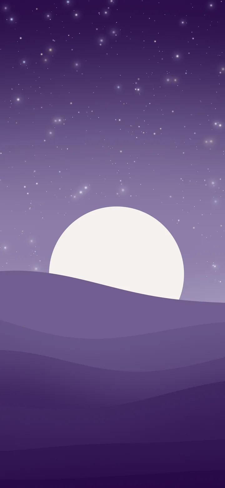 Dark Purple and Ivory Minimalist Sunset Hills wallpaper for iPhone and Android