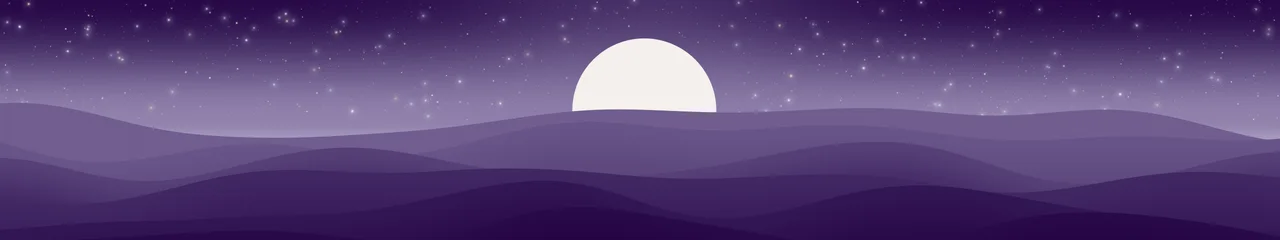 Dark Purple and Ivory Minimalist Sunset Hills triple monitor wallpaper, 7680 × 1440