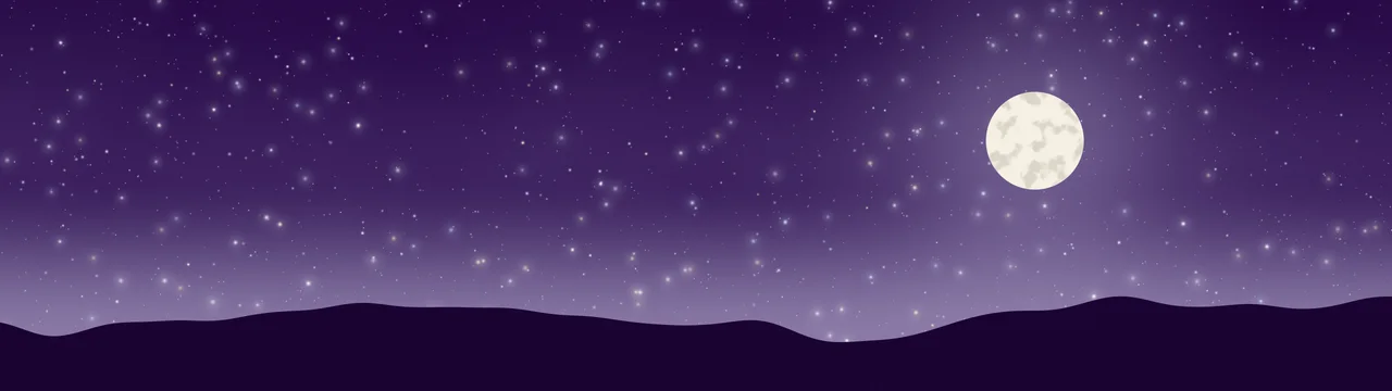 Dark Purple and Ivory Moon and Stars Night Sky dual monitor wallpaper, 7680 × 2160