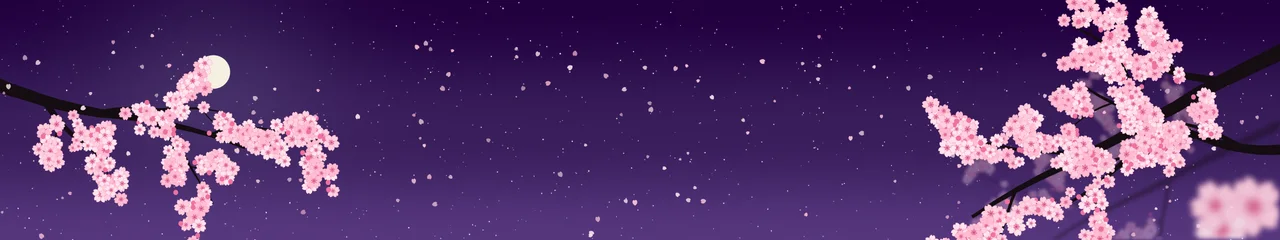 Dark Purple Cherry Blossom Branch triple monitor wallpaper, 7680 × 1440