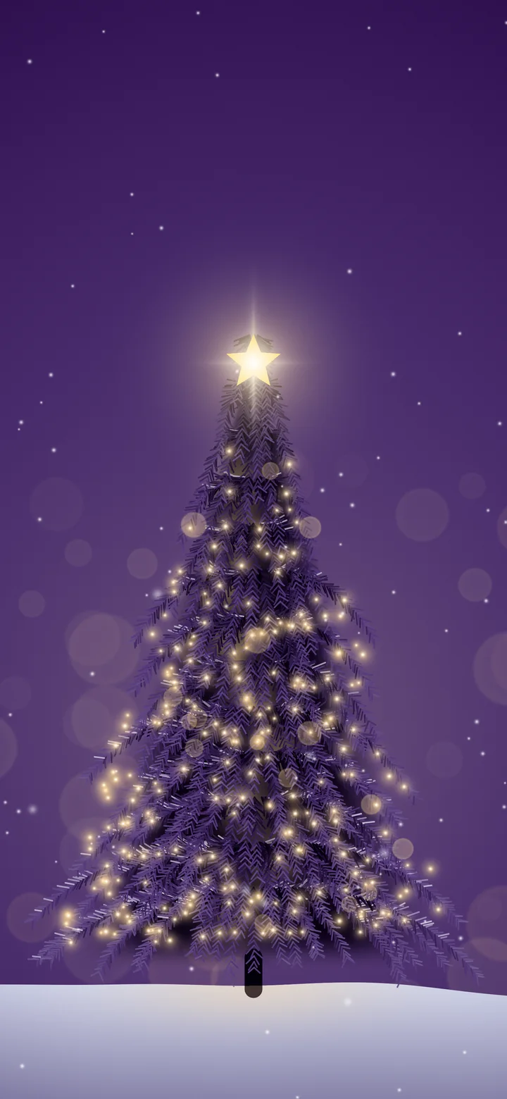 Dark Purple Christmas Tree wallpaper for iPhone and Android