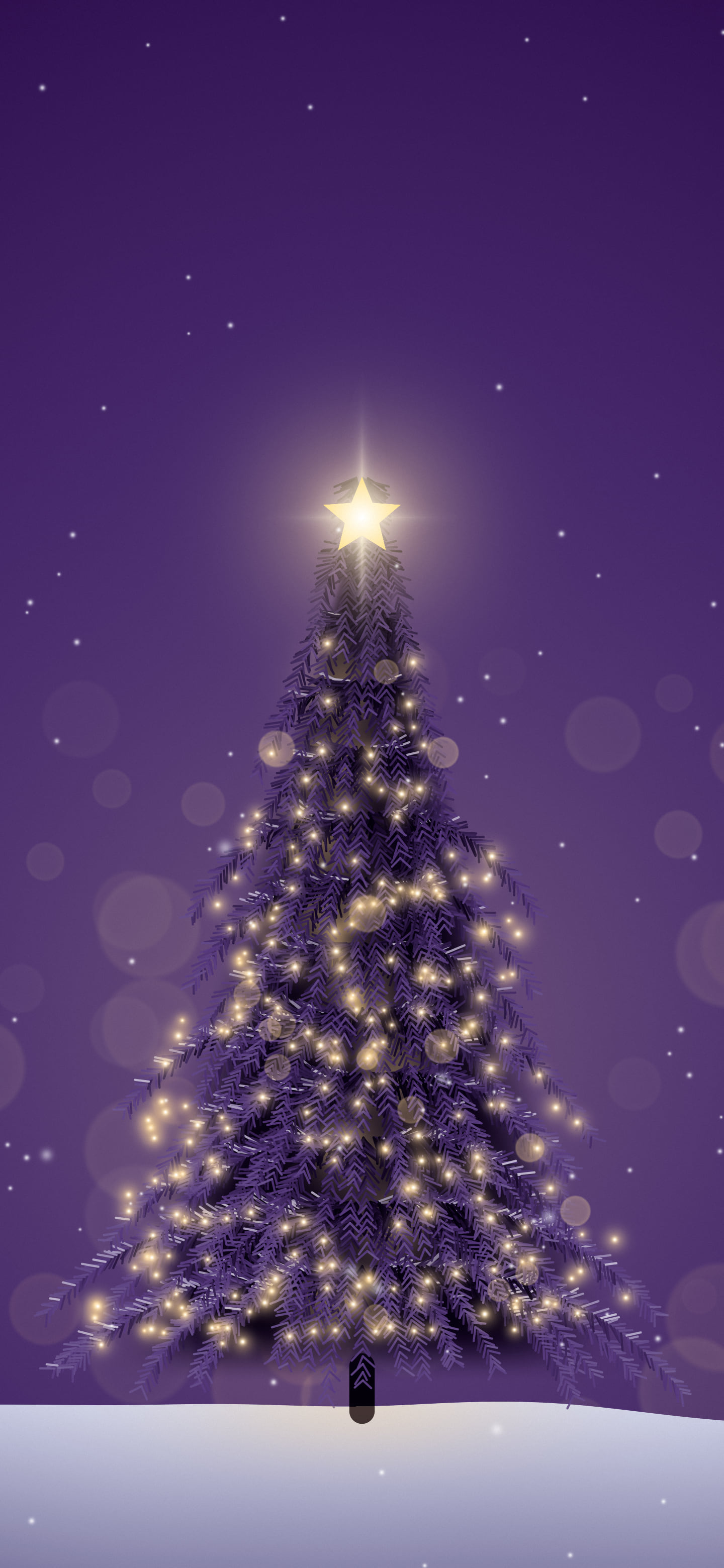 Dark Purple Christmas Tree wallpaper for iPhone and Android