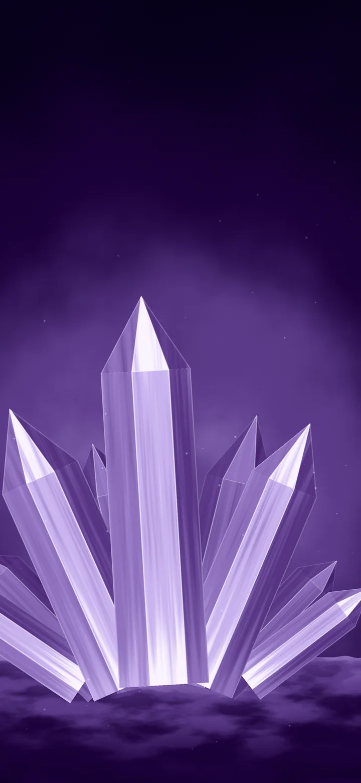 Dark Purple Crystal Cluster wallpaper for iPhone and Android