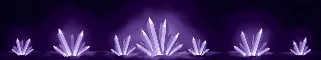 Dark Purple Crystal Cluster triple monitor wallpaper, 7680 × 1440