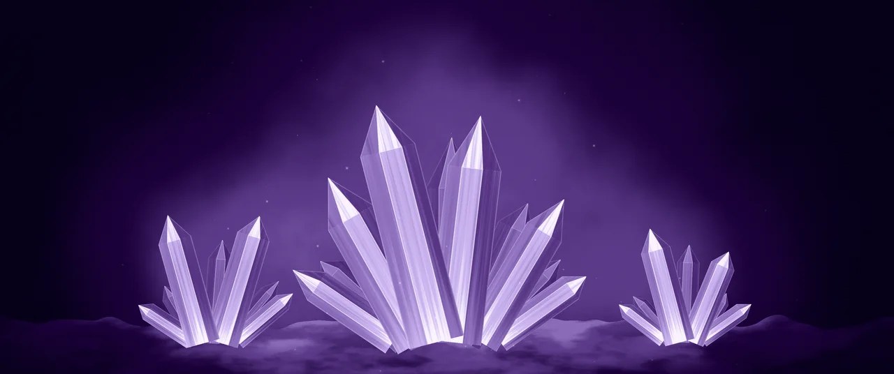 Dark Purple Crystal Cluster ultrawide wallpaper, 3440 × 1440