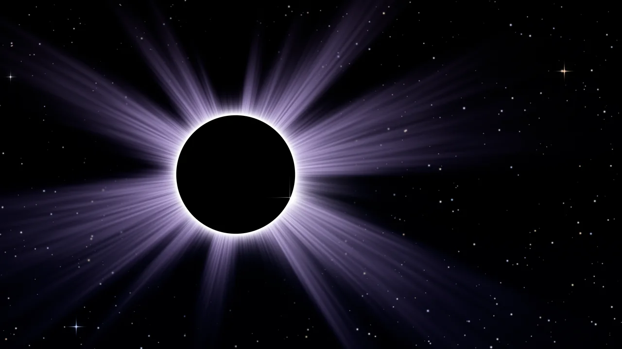 Dark Purple Eclipse desktop wallpaper in 4K