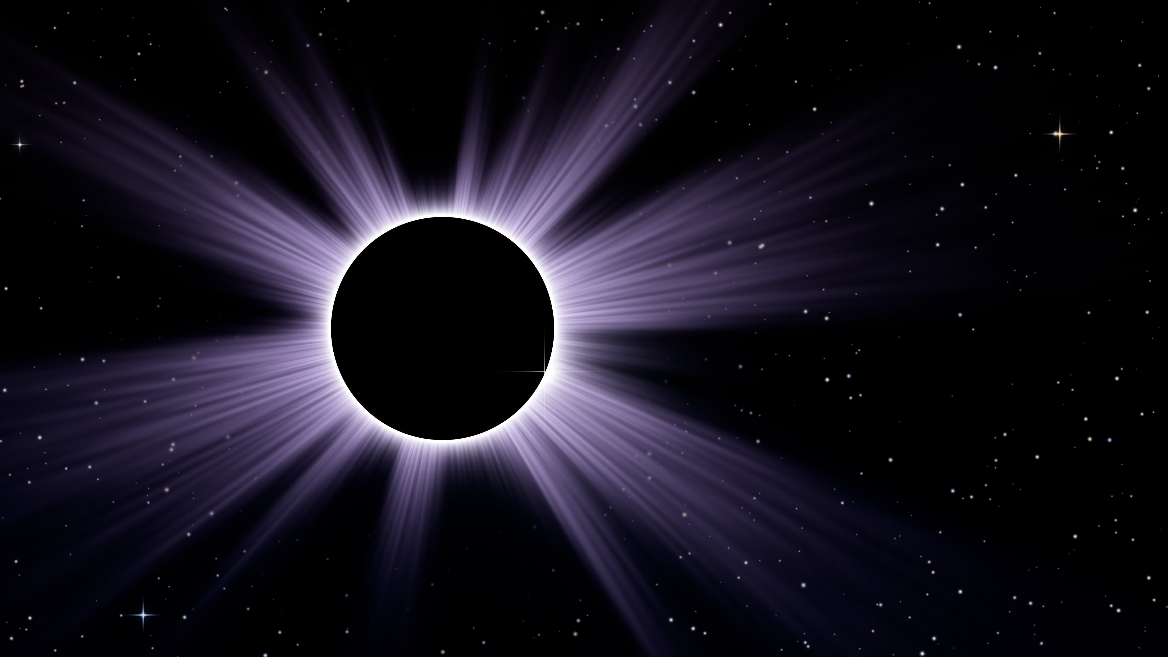 Dark Purple Eclipse desktop wallpaper in 4K