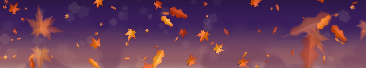 Dark Purple Falling Autumn Leaves triple monitor wallpaper, 7680 × 1440