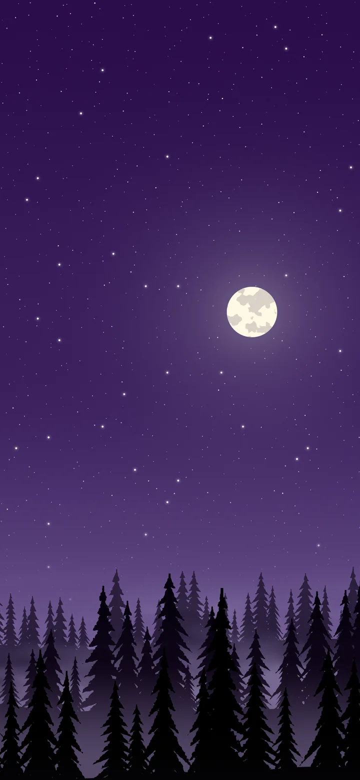 Dark Purple Forest at Night wallpaper for iPhone and Android