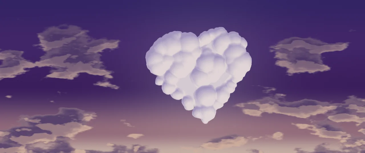 Dark Purple Heart Cloud Sky ultrawide wallpaper, 3440 × 1440