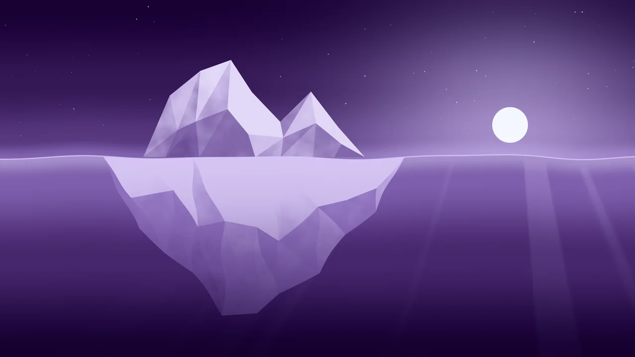 Dark Purple Iceberg desktop wallpaper in 4K