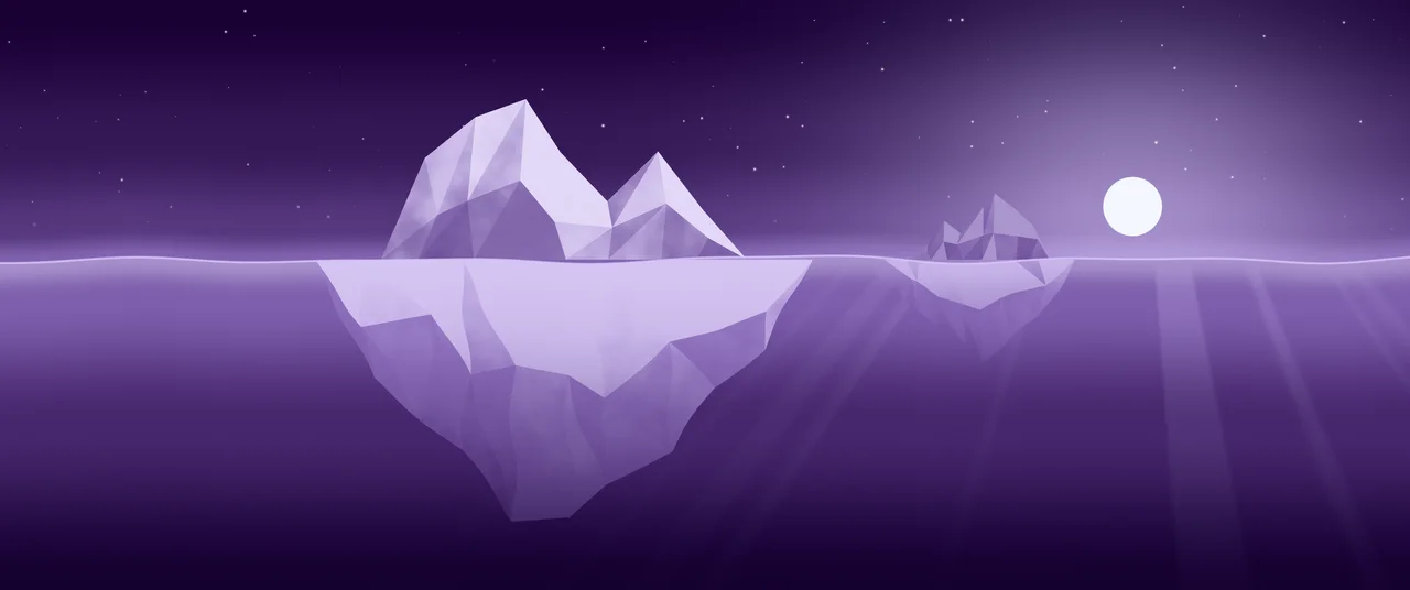Dark Purple Iceberg ultrawide wallpaper, 3440 × 1440