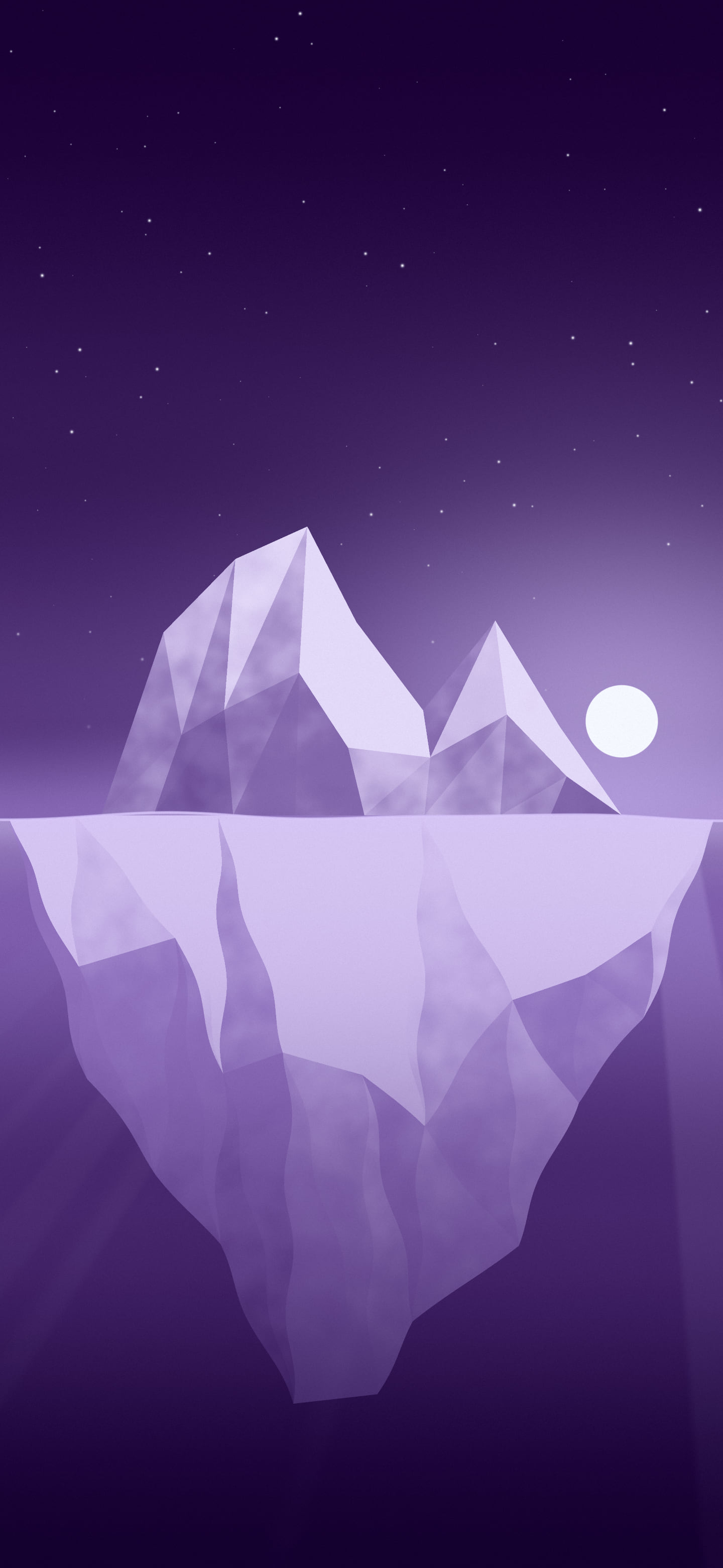 Dark Purple Iceberg wallpaper for iPhone and Android